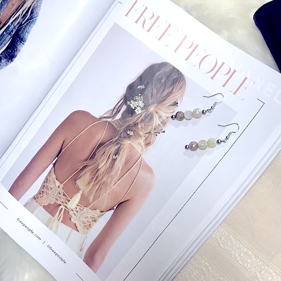 🆕Beautiful Handcrafted Colorful Natural Gemstone Flower Agates Beaded Earrings - Picture 13 of 16